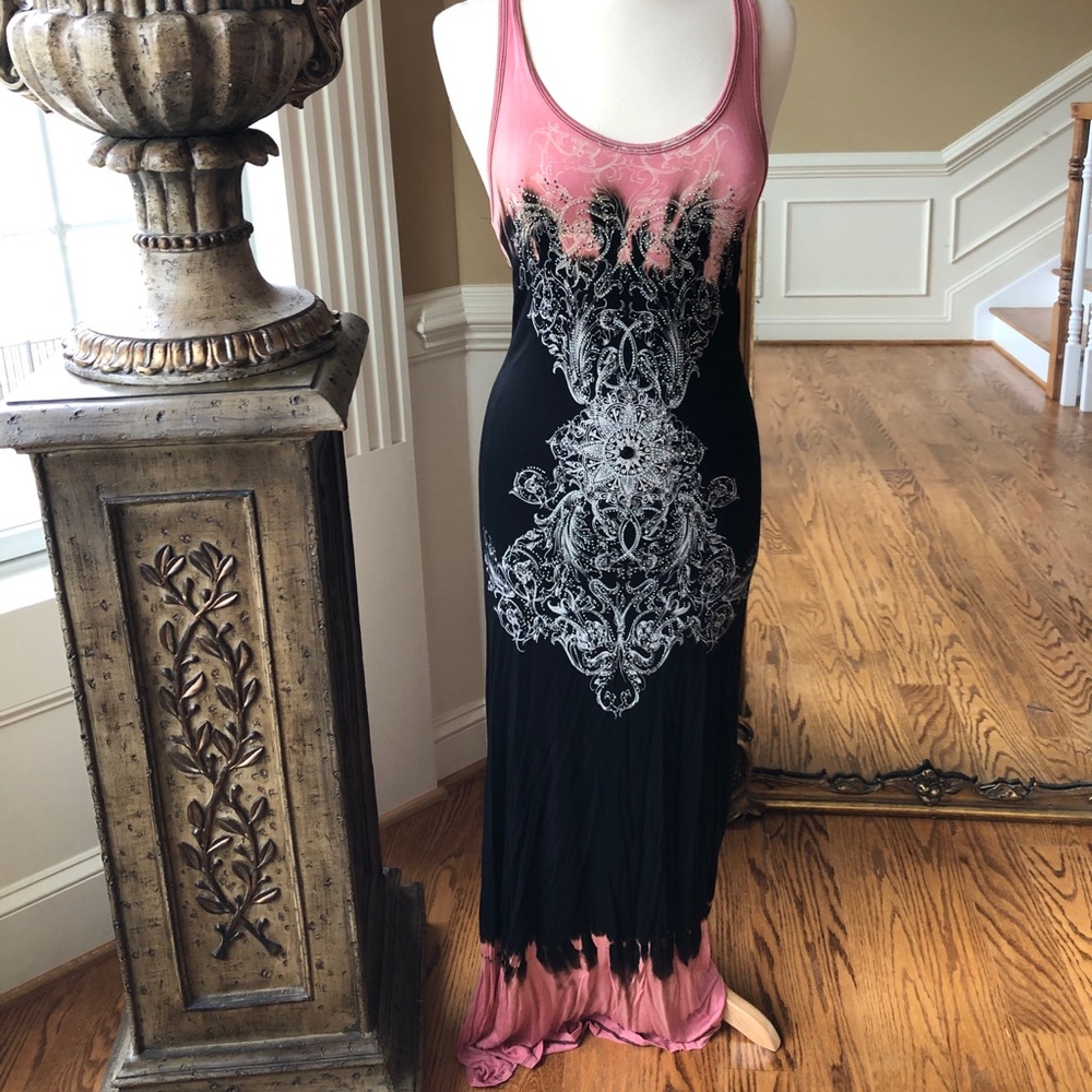 Niguel reveriero Tie dye maxi dress
